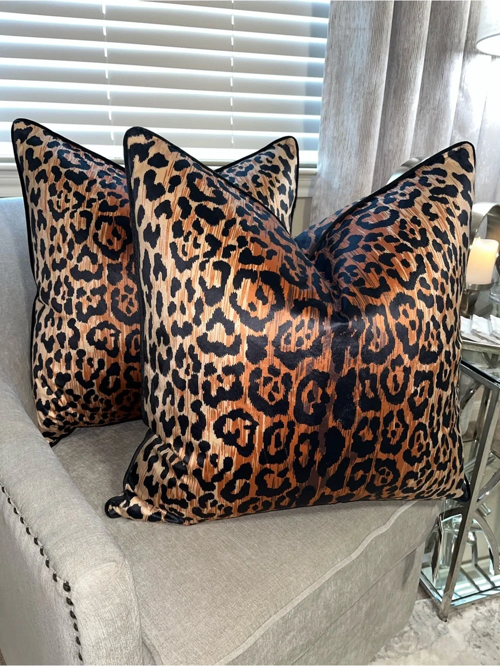 1-Dann Foley Lifestyle luxury velvet Cheetah Print design decorative pillow